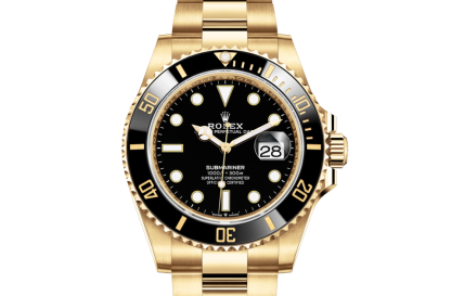 replica Rolex Submariner Date Oyster 41 mm geelgoud Zwarte wijzerplaat M126618LN-0002