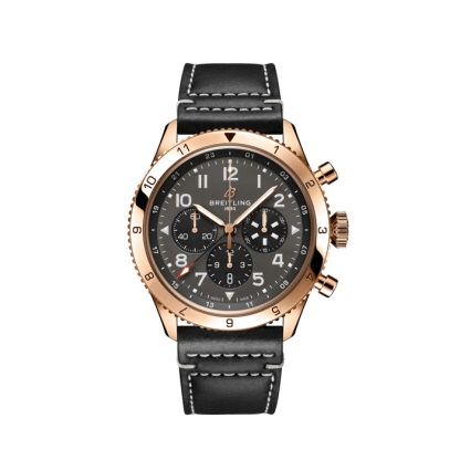 nep breitling Super AVI B04 Chronograaf GMT 46 P-51 Mustang 18k roodgoud Antraciet RB04451A1B1X1