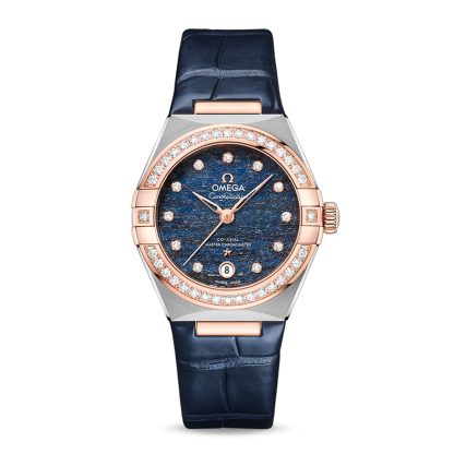 kopen replica Omega Constellation Co Axial Master Chronometer 29 mm dameur blå O13128292099003