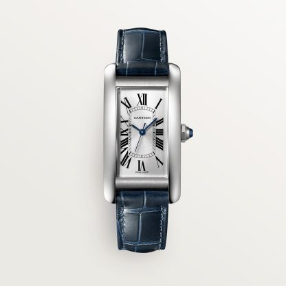 replica cartier Tank Américaine horloge Medium model staal leer CRWSTA0044