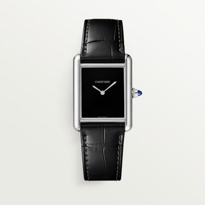 replica cartier Tank Must de Cartier horloge Groot model quartz uurwerk staal leer CRWSTA0072